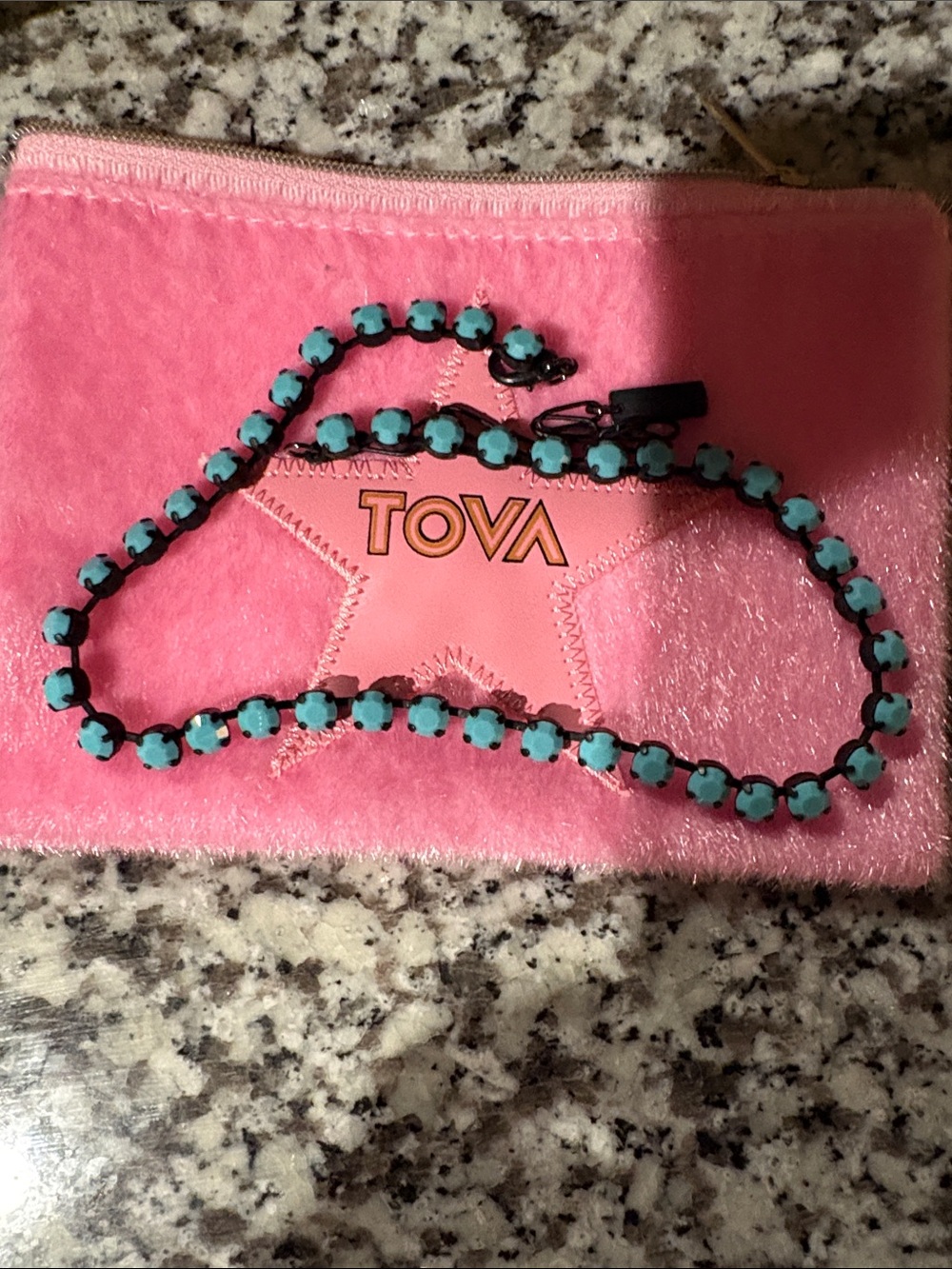 Tova Turquoise Crystal Tennis Necklace